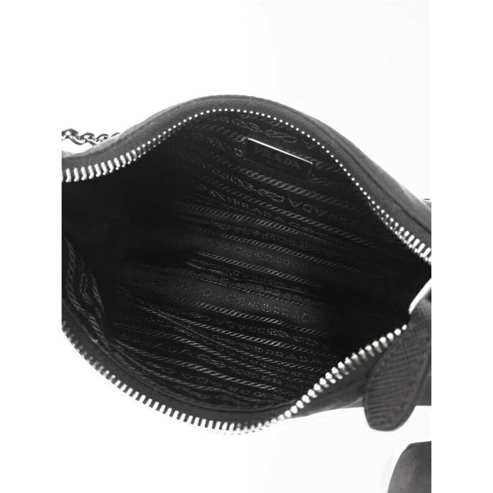Prada ReEdition 2005 Saffiano Leather Chain Shoulder Bag Black - Picture 3 of 9